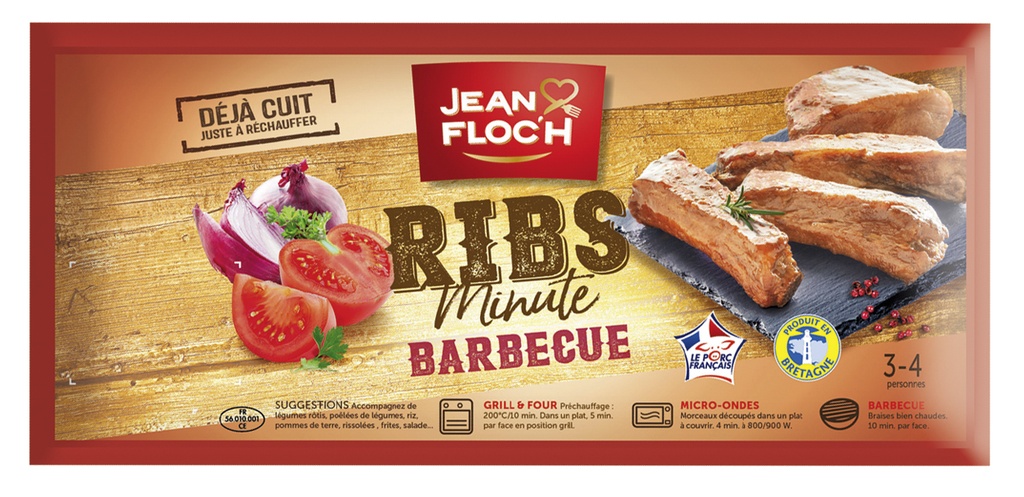 Ribs de porc saveur barbecue - 690 G