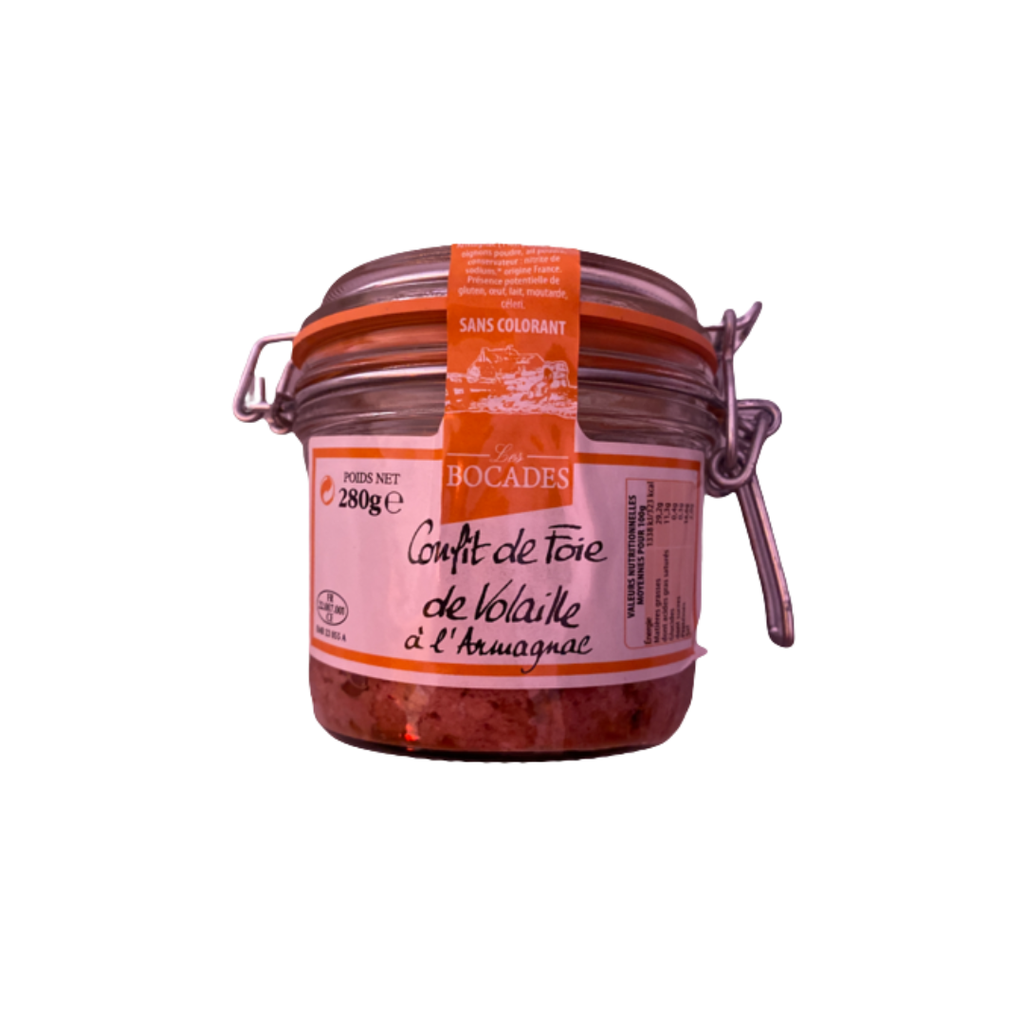 Terrine confit foie de volaille à l'armagnac  - 280 G