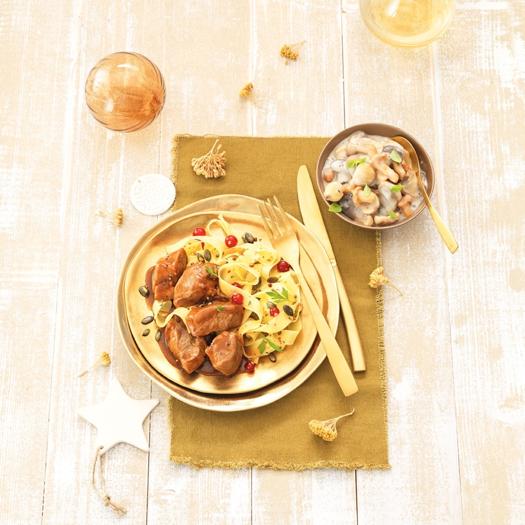 Sauté de porcelet sauce bière de Noel et sirop d'érable - 1.95 KG