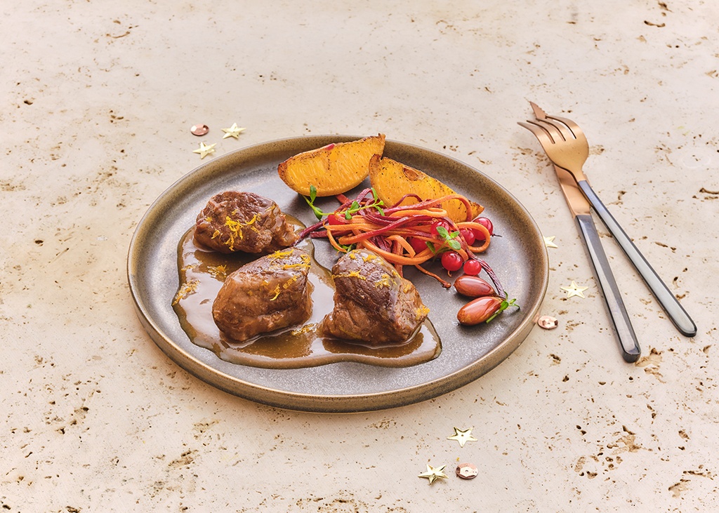 Sauté d'Autruche, Sauce Agrumes - 1.9 KG