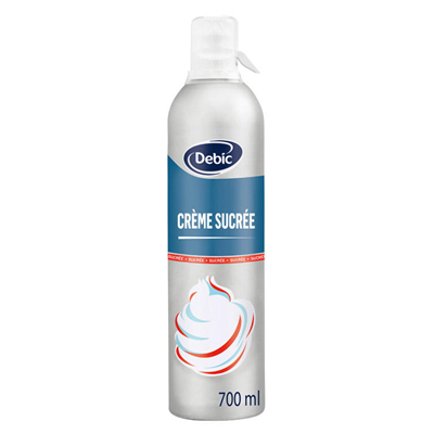 Crème sucrée sous pression Nature DEBIC - 700 ML