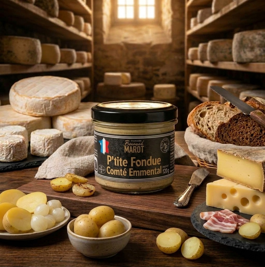 Crème fromagère P'tite Fondue - Comté et emmental - 120gr 