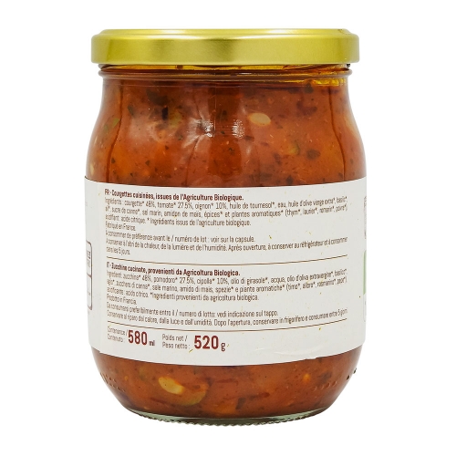 Courgettes cuisinées BIO - 520 G