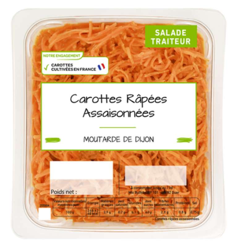 Carottes râpées assaisonnés - 300 G