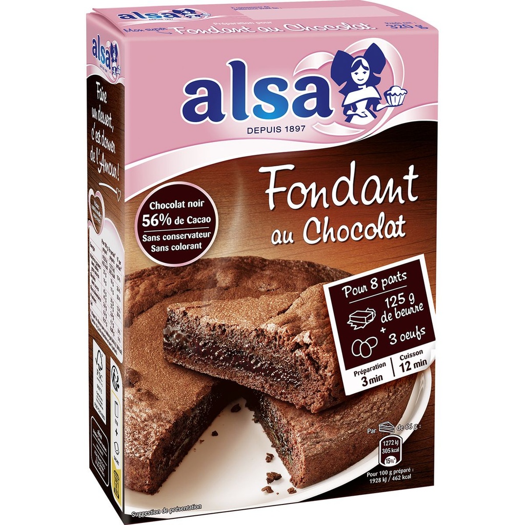 Préparation fondant au chocolat Alsa - 320 G