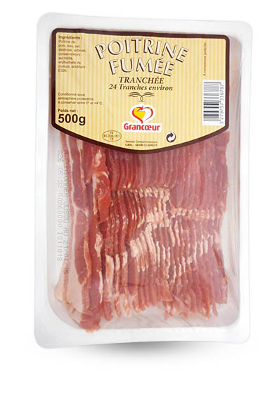 Poitrine fumée tranchée  - 500g