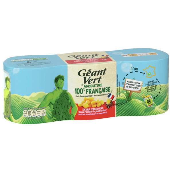 Maïs doux extra croquant Géant Vert x3 - 450g