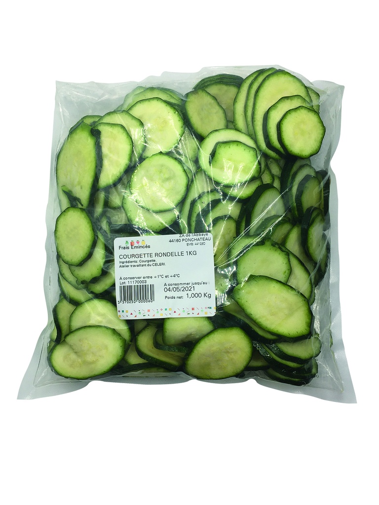 Rondelles de courgettes - 1 KG