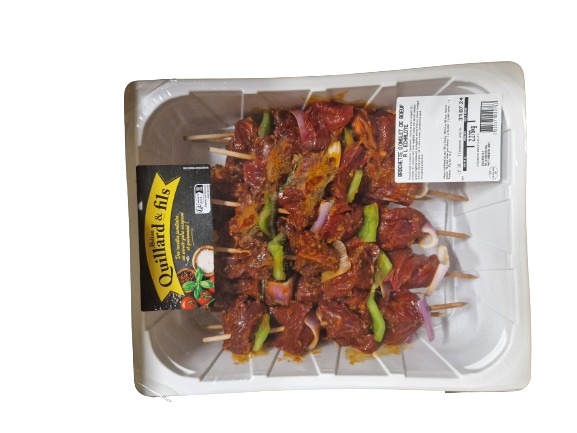 Brochettes d'onglets de bœuf à l'échalote - 2.100 KG