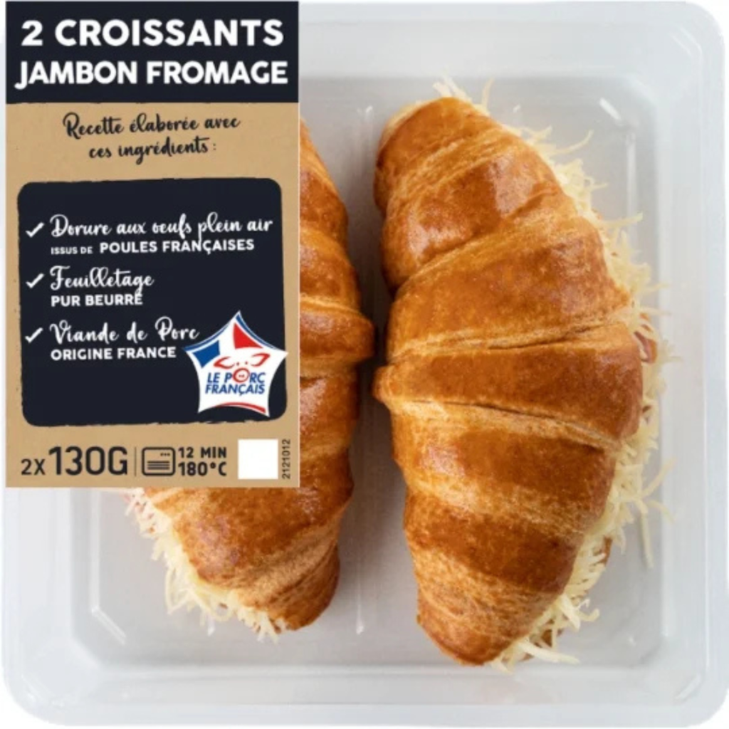 Croissant au jambon et fromage - 260G
