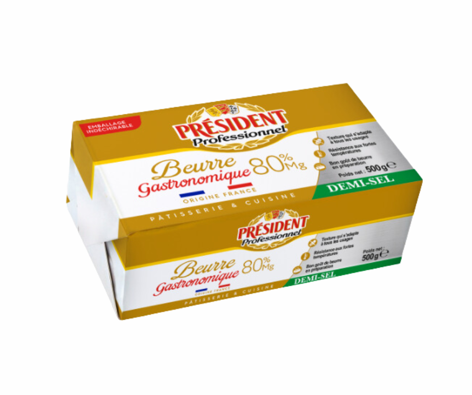 Beurre 1/2 sel Président - 500G