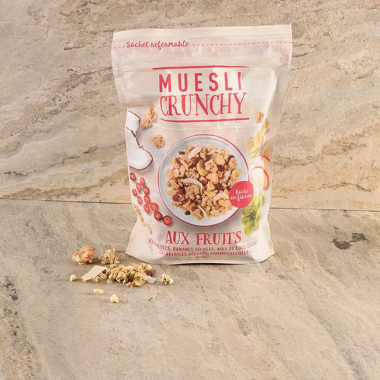 DLUO - Muesli croustillant aux fruits - 450 G