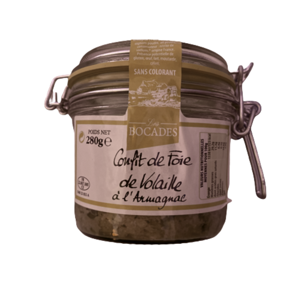 Terrine confit foie de volaille à l'armagnac  - 280 G
