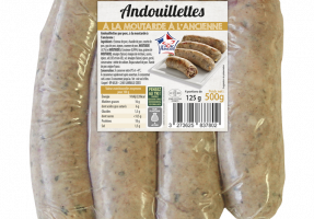 Andouillettes Pur Porc à la moutarde à l'ancienne - 4 x 125g