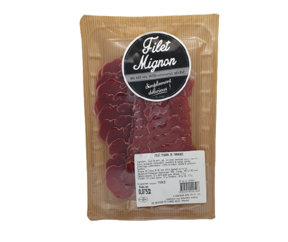 Filet mignon fumé tranché  - 75 G