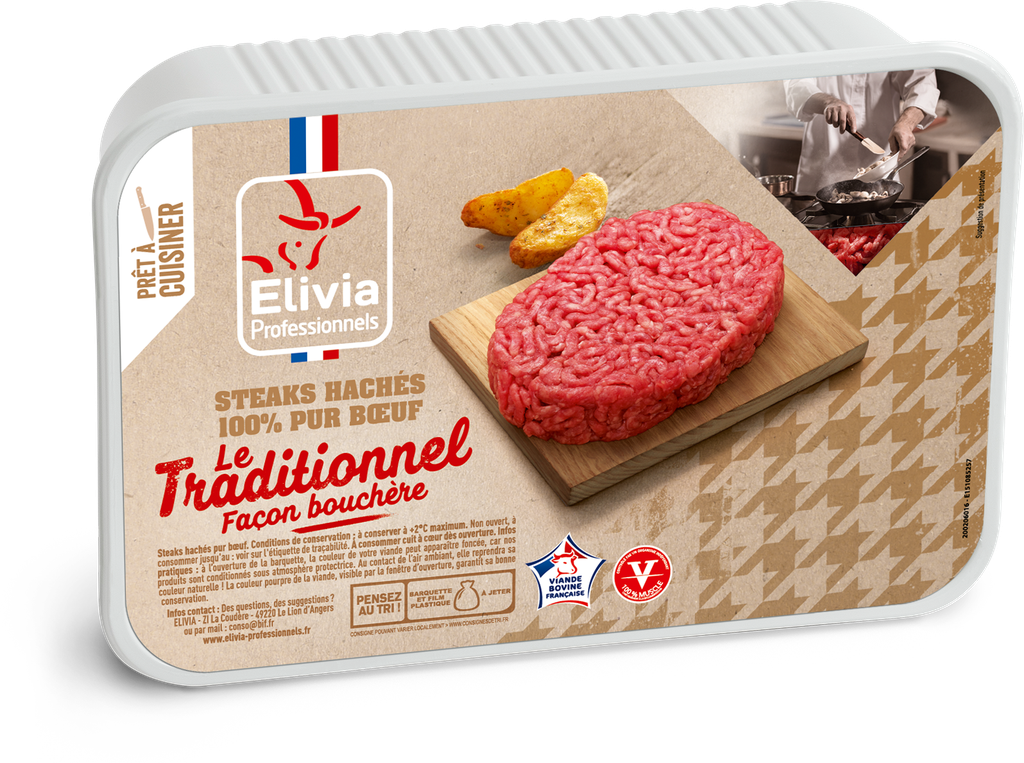 Steaks hachés 15%MG VBF x10 - 100% boeuf - 1 KG