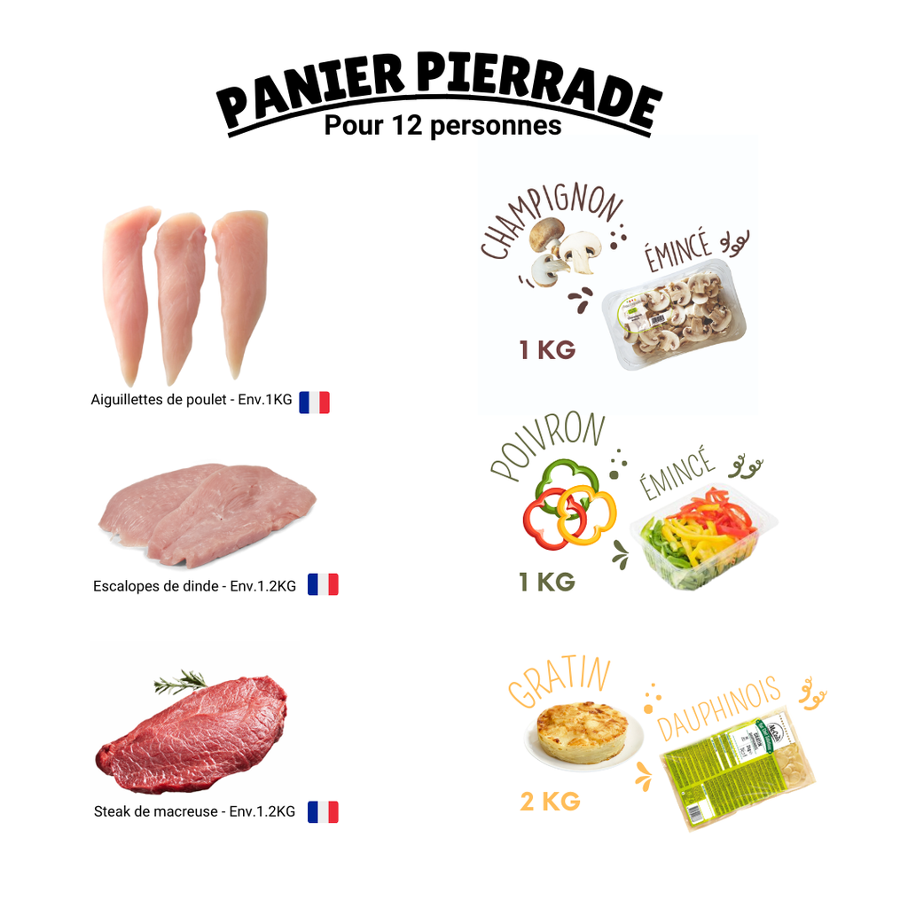 Panier Pierrade - 12 personnes