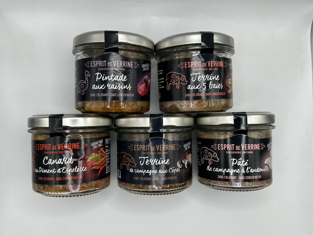 Lot de terrines "Apéritif" (4+1 OFFERTE) - 5x90 G