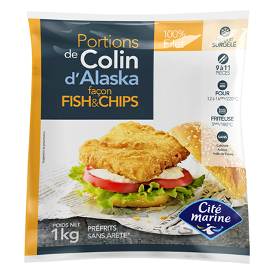 SURG - Pavés de colin d'Alaska façon Fish&chips - 1 KG