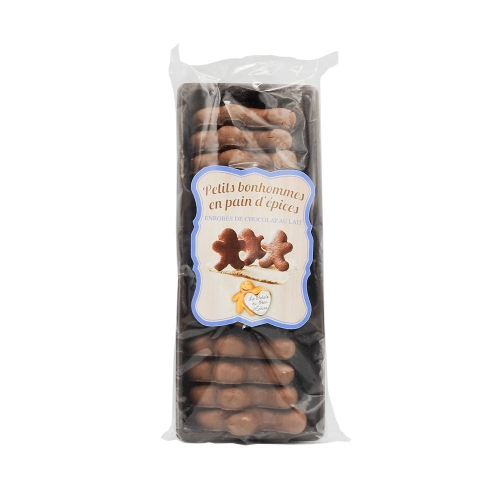 Bonhommes pain d'épices enrobés chocolat lait - 200g