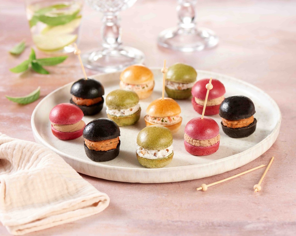 16 mini bouchées froides saumon/foie gras/chèvre/thon - 240G