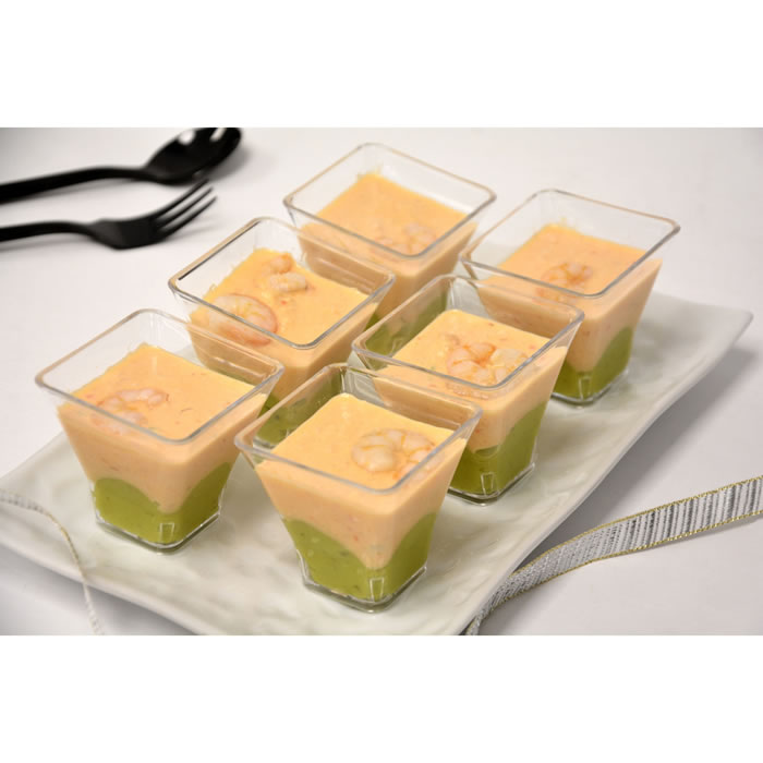 Verrines avocat & cocktail de crevettes - 12x45gr