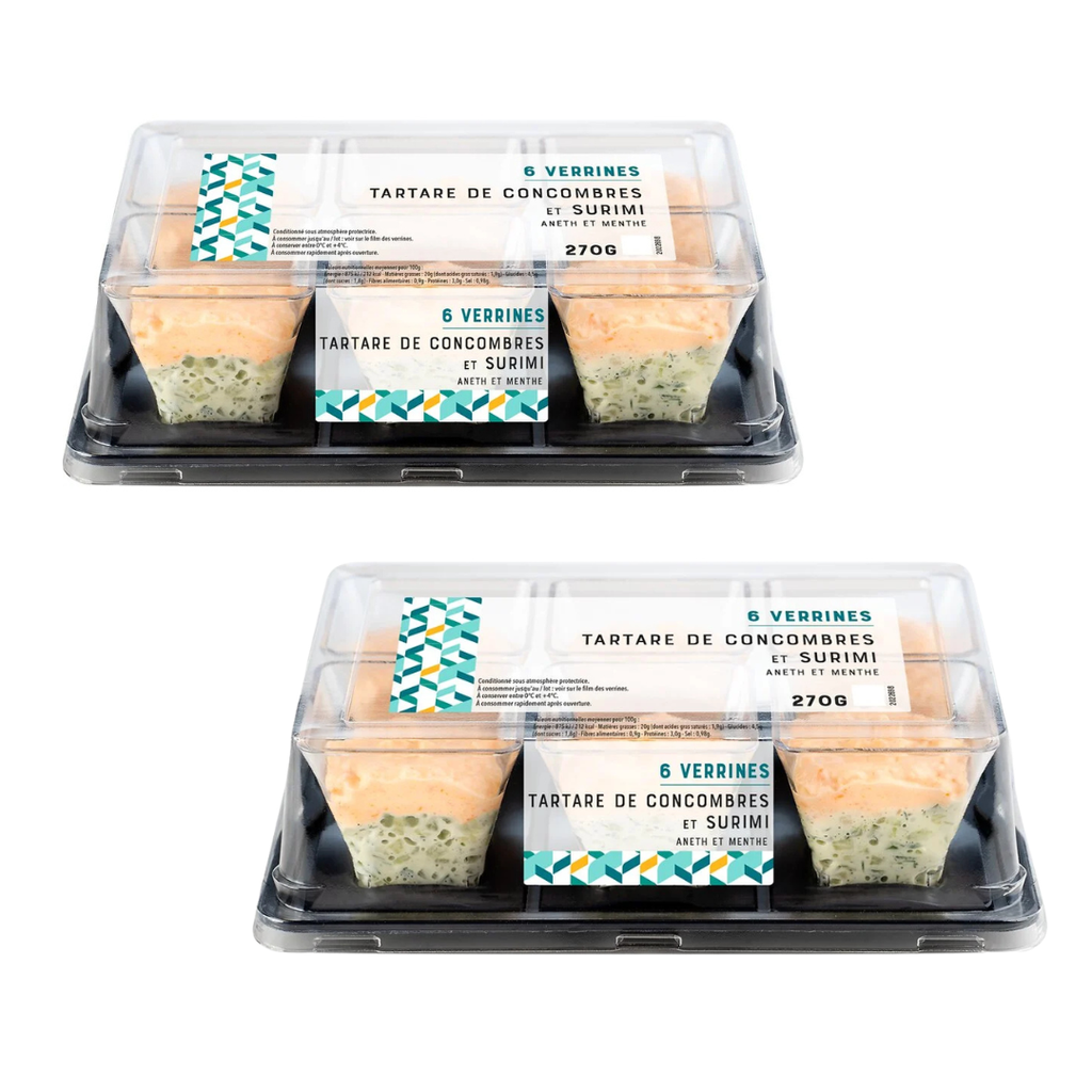 Verrines surimi & tartare de concombre - 12x45gr