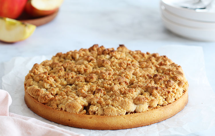 Tarte au pommes crumble (16 parts)