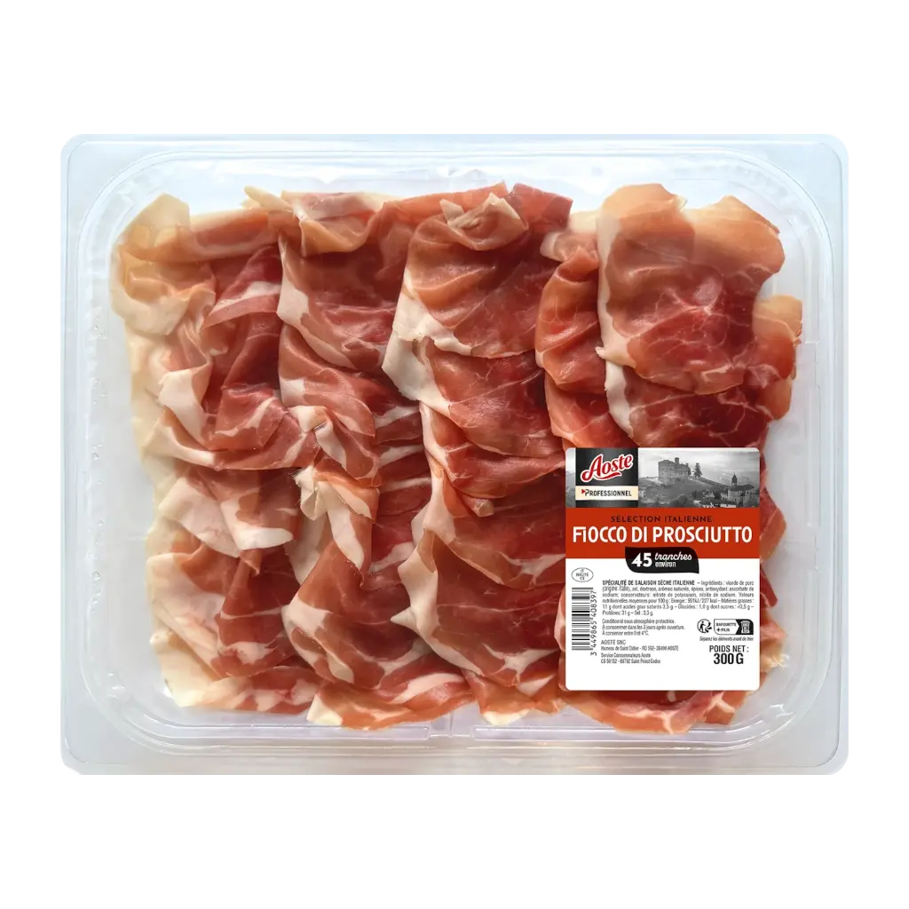 Plateau de Chiffonnade de Fiocco di Prosciutto x45 tranches  (300 gr)