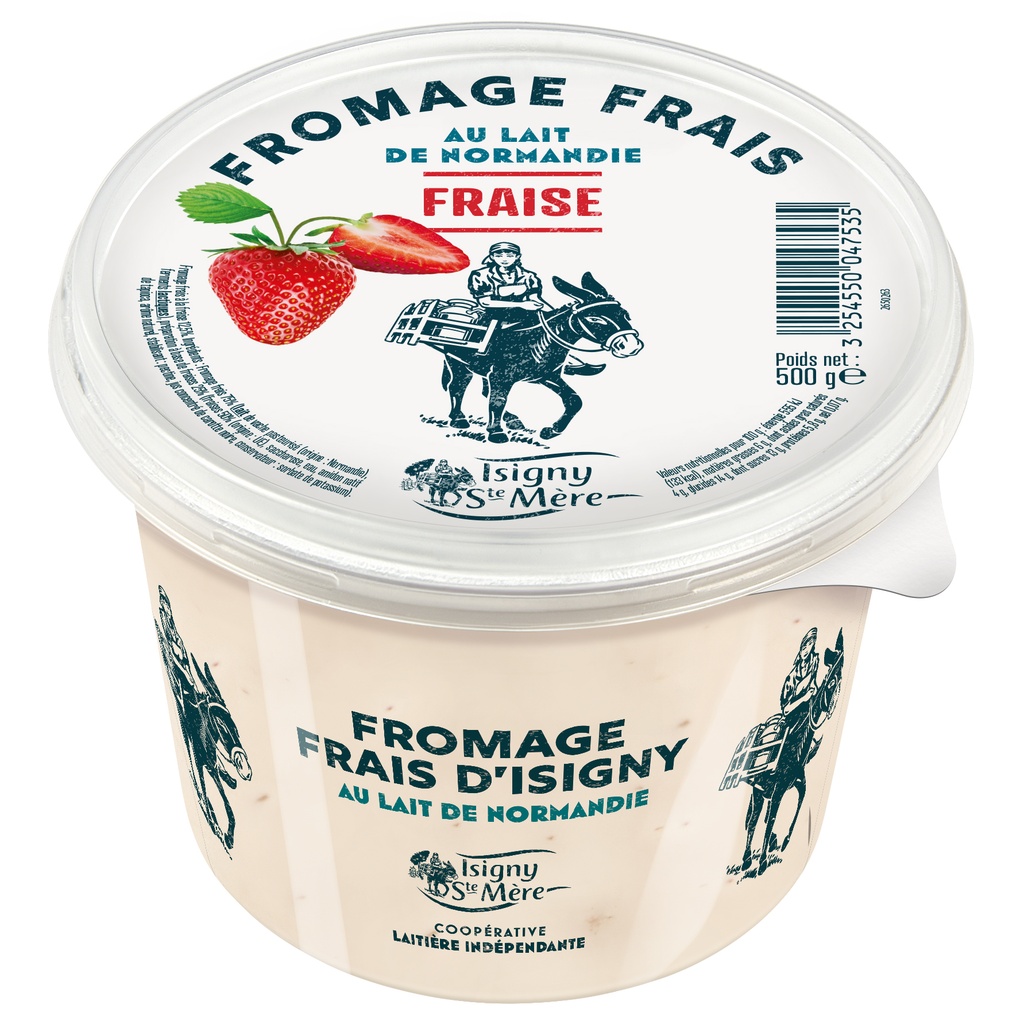 Fromage frais à la fraise - 500gr