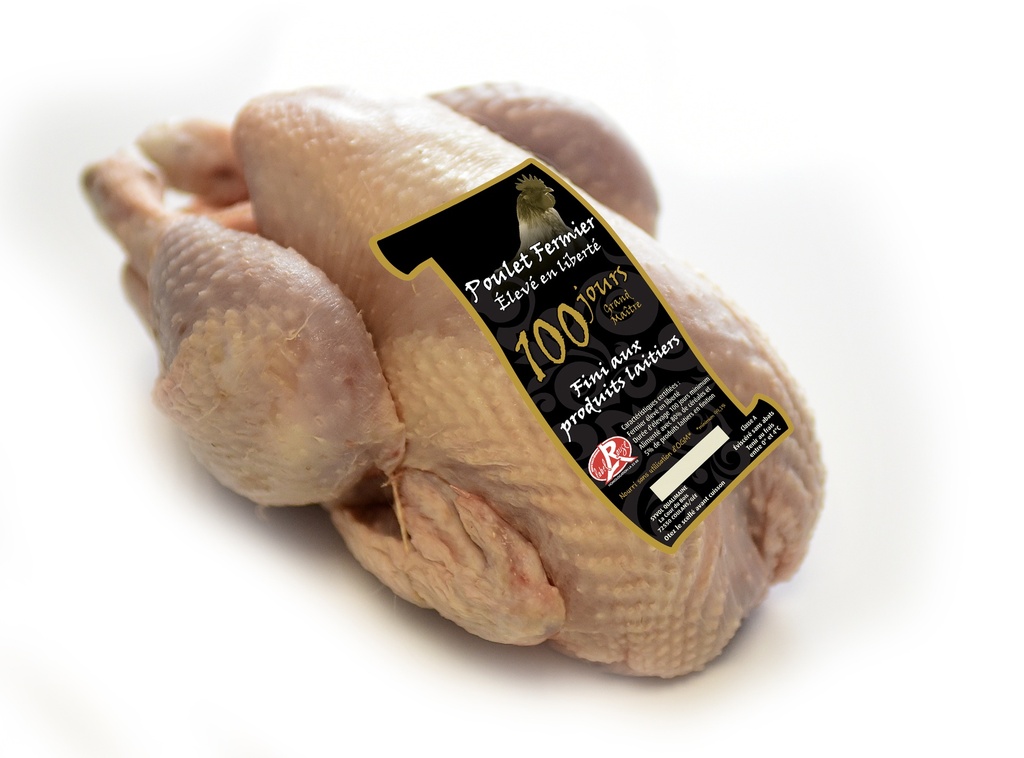 Poulet fermier 100 jours - Env. 1,8 KG