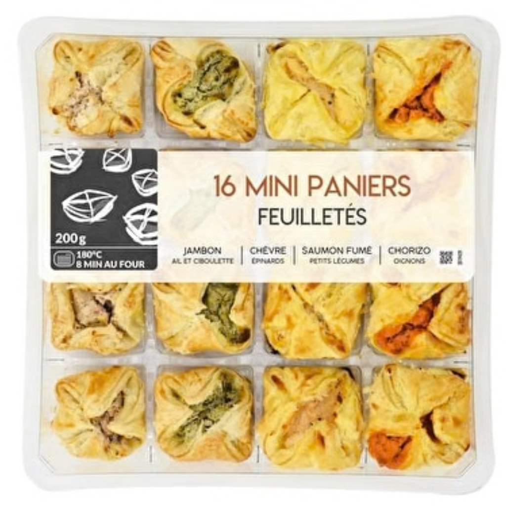 Minis paniers feuilletés x16 - 200 G