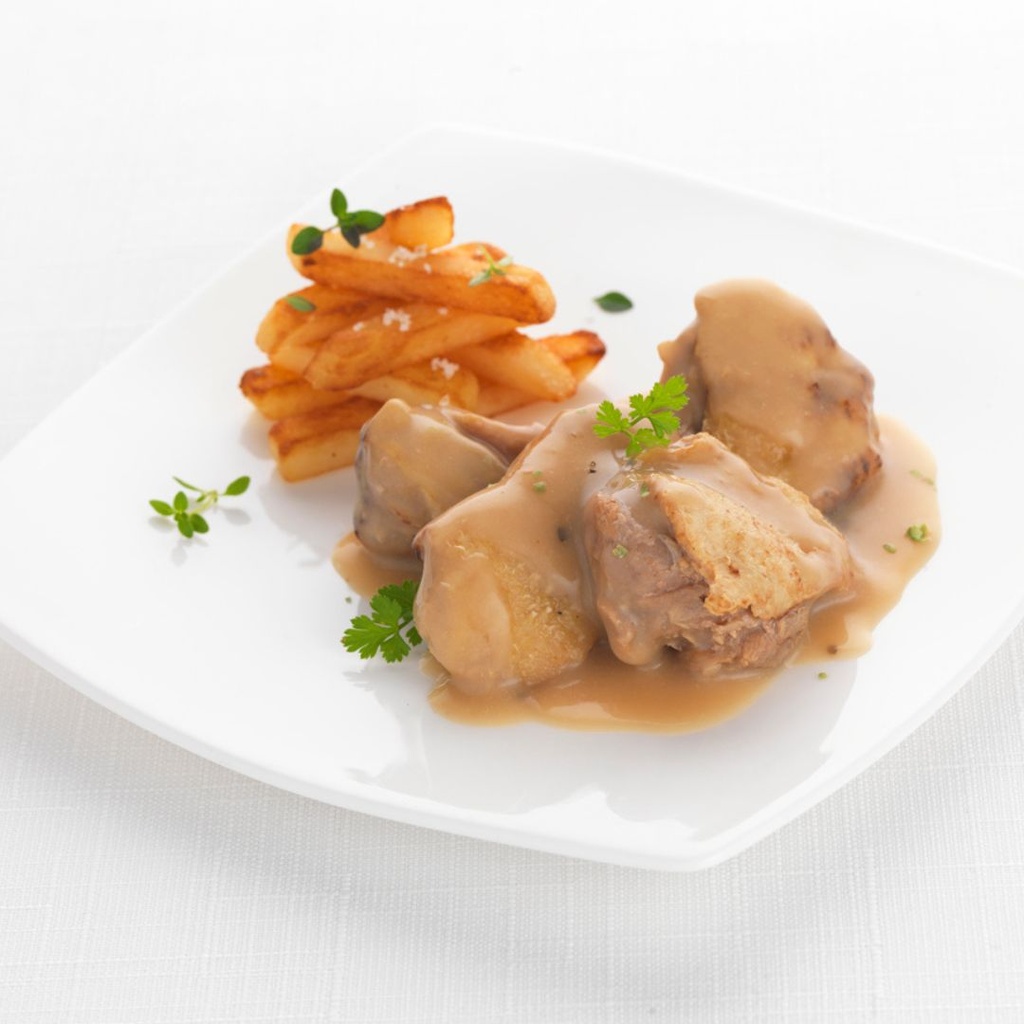 Sauté de canard au poivre vert - 10 personnes 