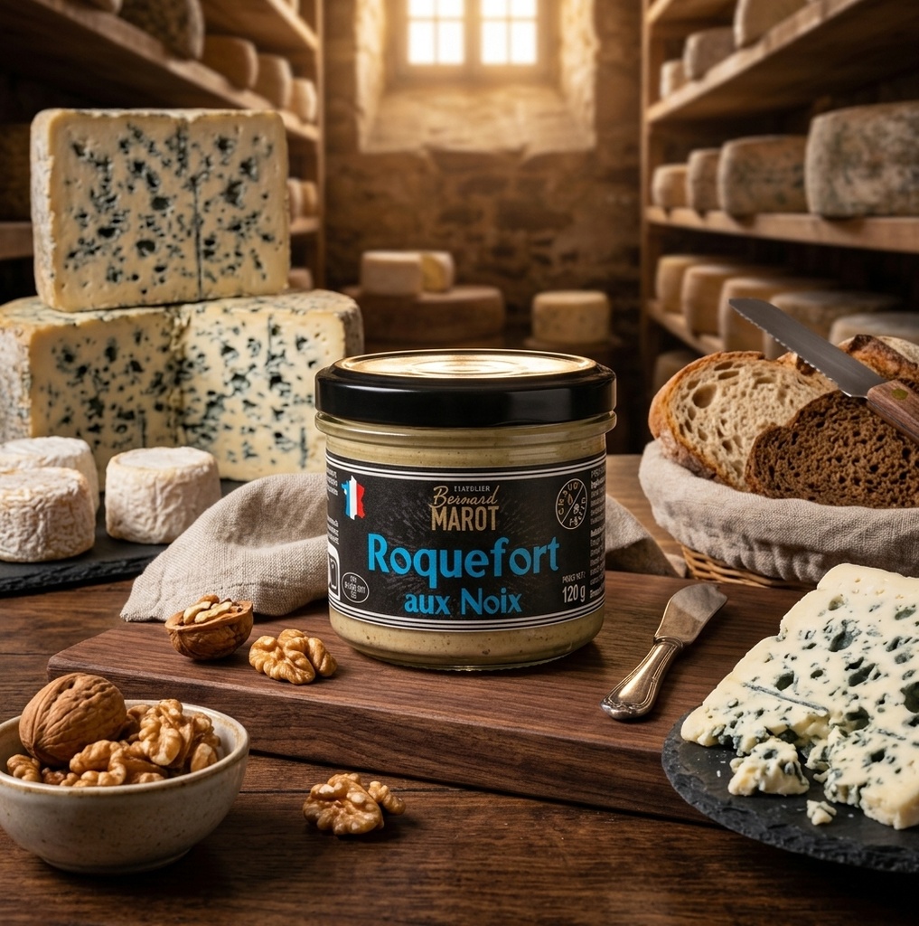 Crème fromagère - Roquefort aux noix - 120 G
