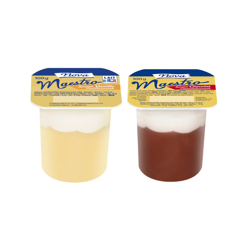 Mix liégeois vanille et chocolat - 8 POTS