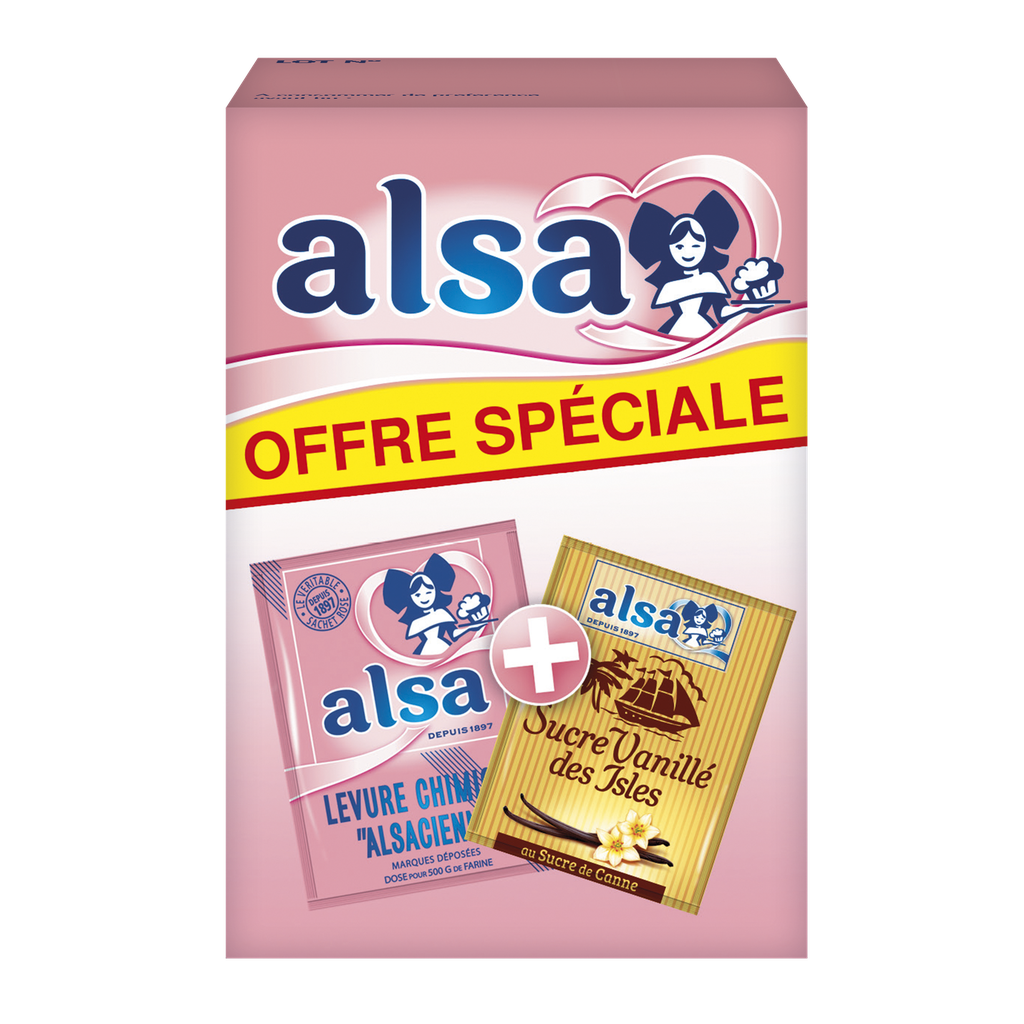 Levure 8 sachets et sucre vanillé 7 sachets Alsa 15 sachets Panier du Clos