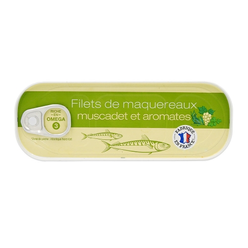 Filets de maquereaux muscadet et aromates - 176 G