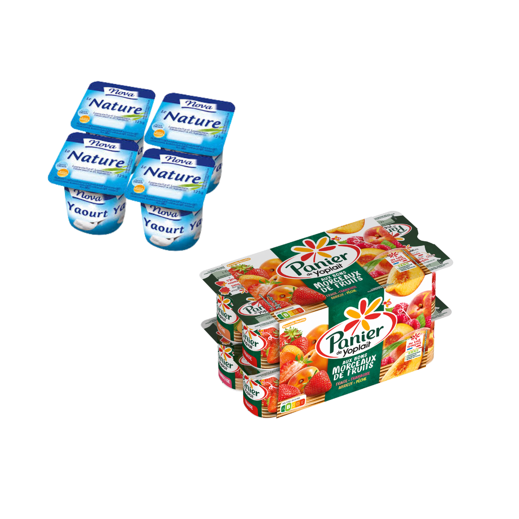 Mix Yaourts aux fruits & yaourts nature -16pot