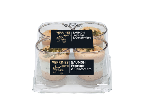 Verrine saumon fromage et concombre - 160 G