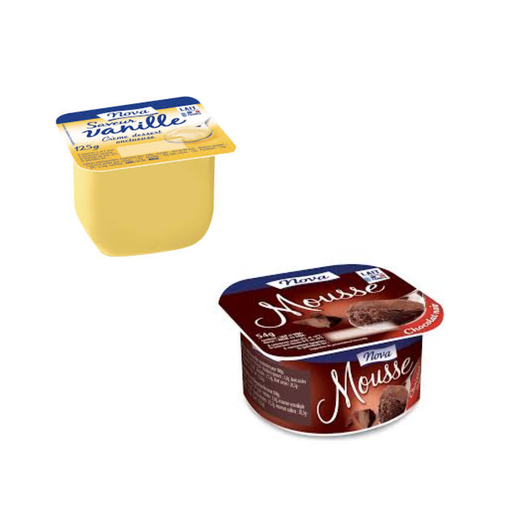 Mix crème dessert vanille & Mousse chocolat