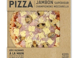 Pizza Jambon supérieur champignons mozzarella - 420 G