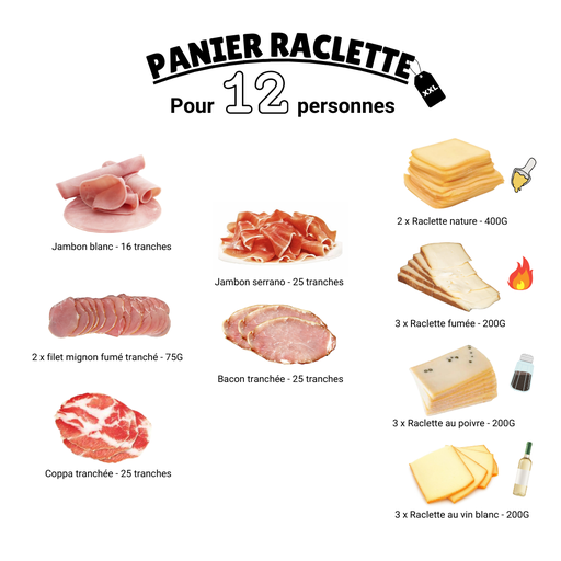 Panier Raclette XXL - 12 personnes