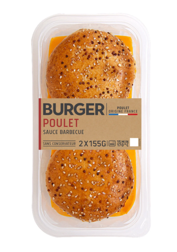 Cheeseburger poulet sauce barbecue x2 - 310G
