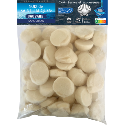 Noix St Jacques sans corail 10/20 Japon - 800G