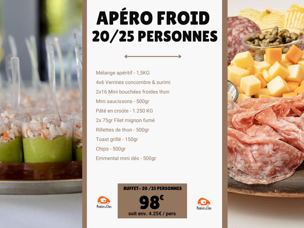 Apéro dinatoire - Froid 20/25 personnes