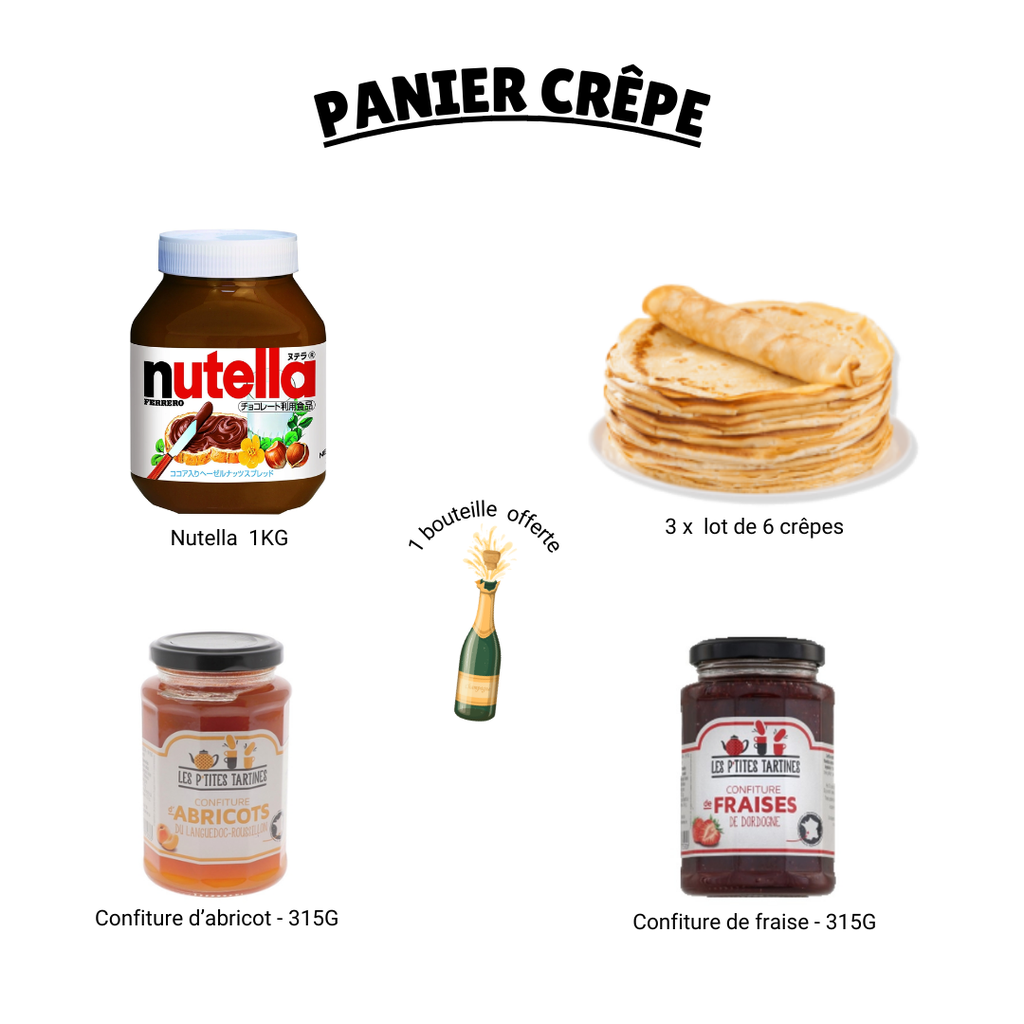Panier crêpes - + 1 bouteille OFFERTE