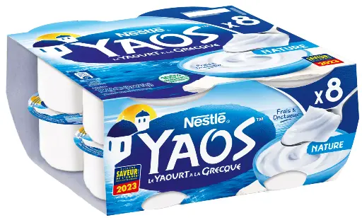 PROMO Yaourt à la grecque nature YAOS-150gr x8
