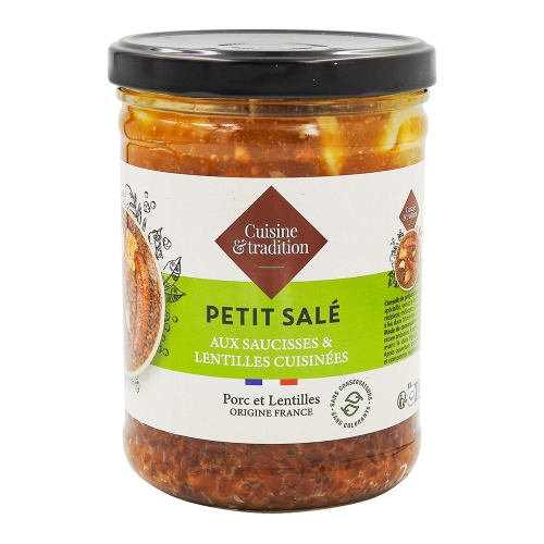  Promo - Petit salé saucisses lentilles - 750g 