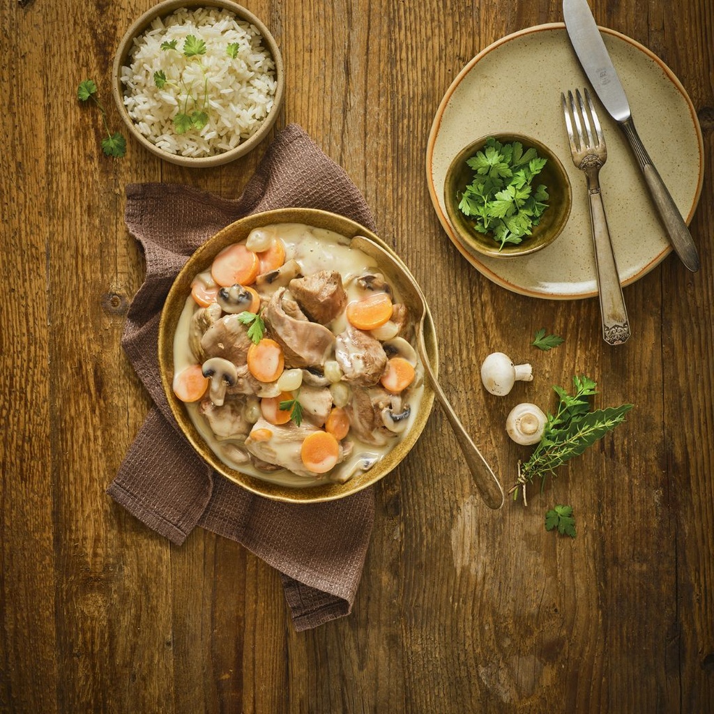 Plat - Blanquette de dinde - 10 personnes